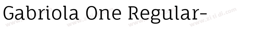 Gabriola One Regular字体转换